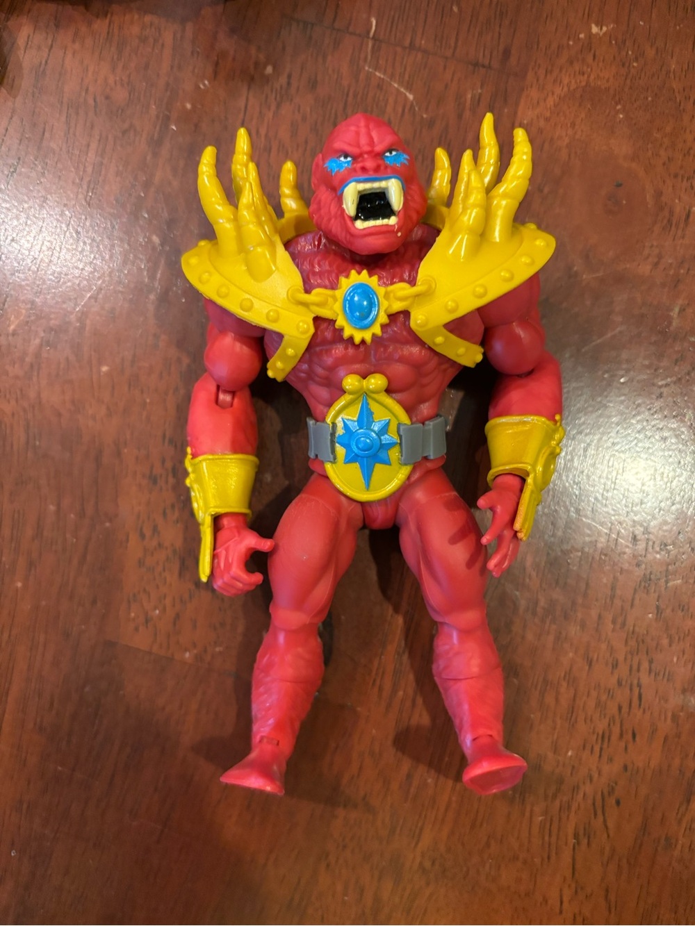 Red beast-man masters of the universe re e figure collectible toy